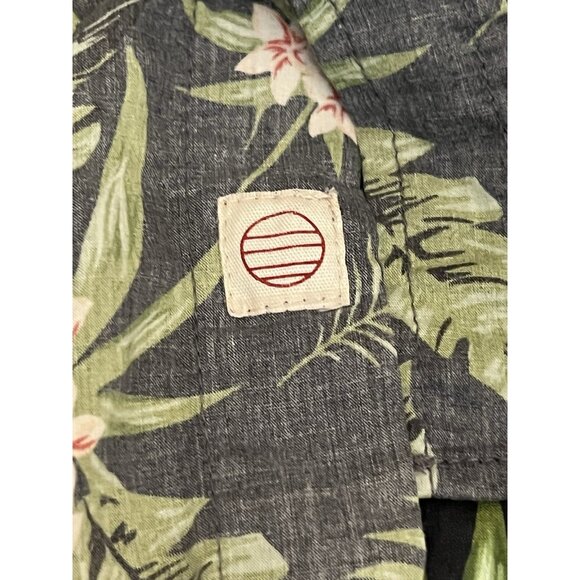 Marine Layer Short Sleeve Button Up Shirt Men's Large Blue Red Popover Hawaii. V - Picture 4 of 6